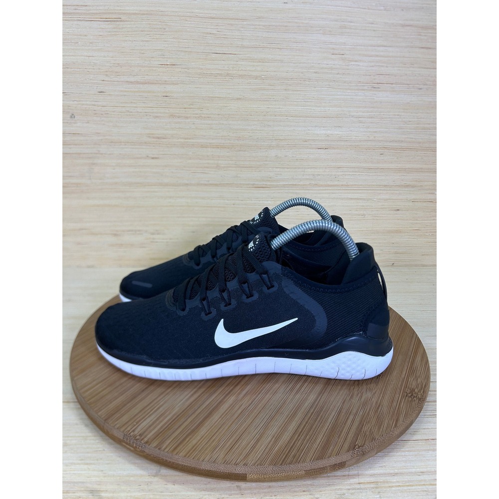 Nike Free RN 2018 Womens Running Shoes Black White 942837-001 Size 8